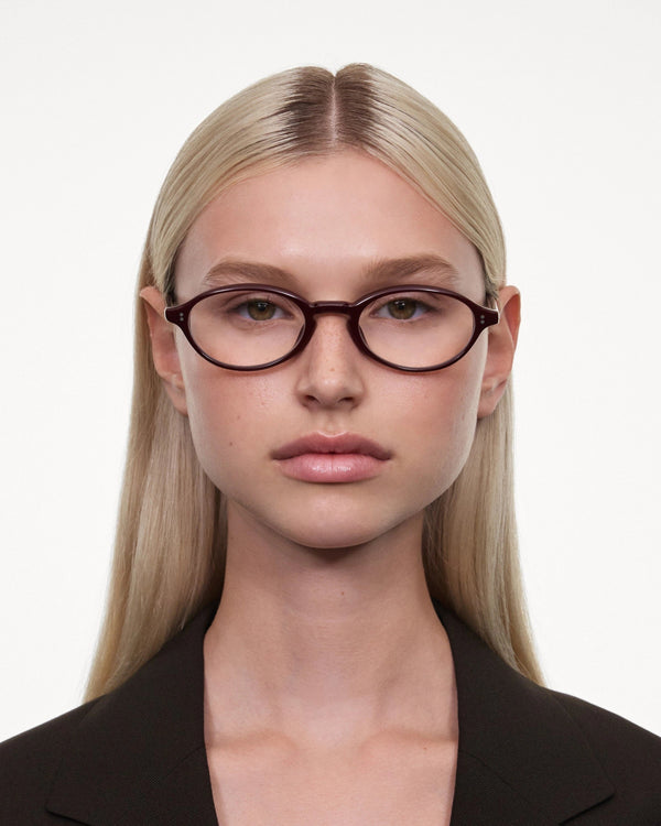 Lex Optical / Burgundy Acetate & Clear Lens - Shade Files